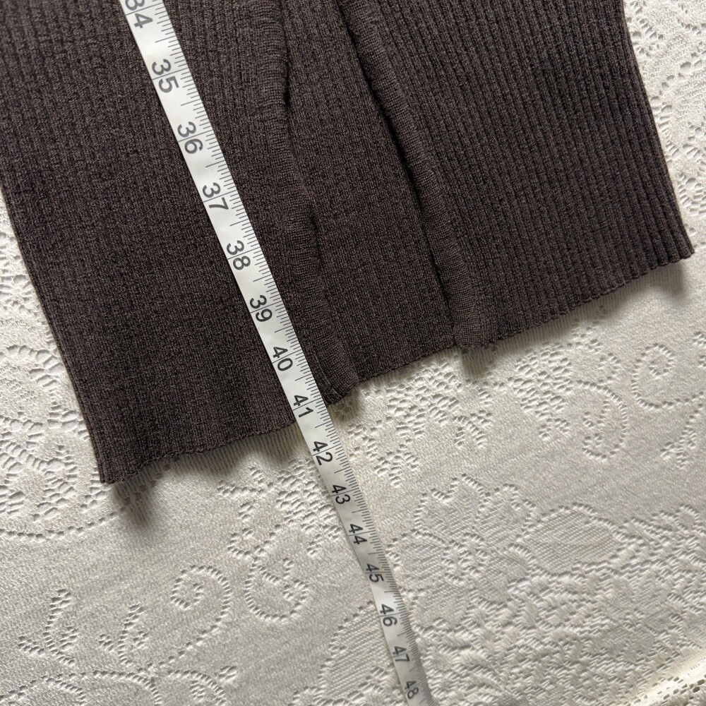 The Group Babaton Sweater Dress Womens Medium Brown Ribbed Bodycon Midi - Picture 6 of 13